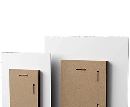 Acrylic wall print mounted with a wooden block creating a floating effect